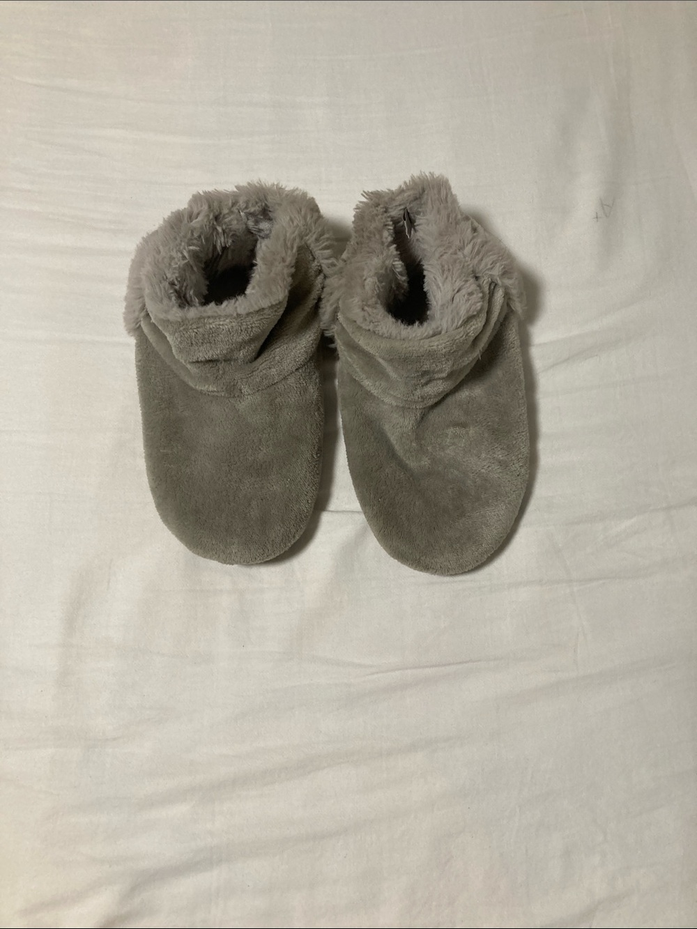 Kids Plush Cozy Booties - Gray